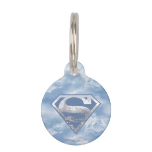 Médaillon Pour Animaux Superman S-Shield Logo de la ville bleu clair