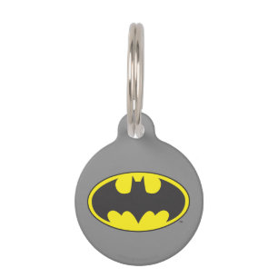 Médaillon Pour Animaux Symbole Batman   Logo Oval de chauve-souris