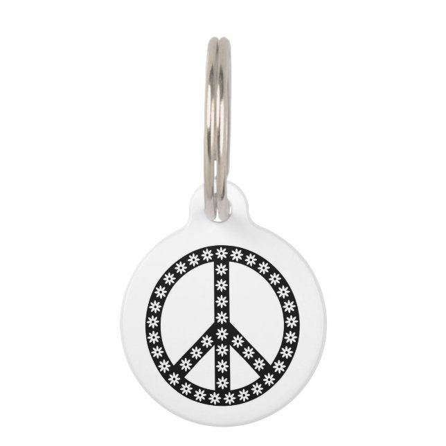 Médaillon Pour Animaux Symbole de la paix de Daisy (Devant)
