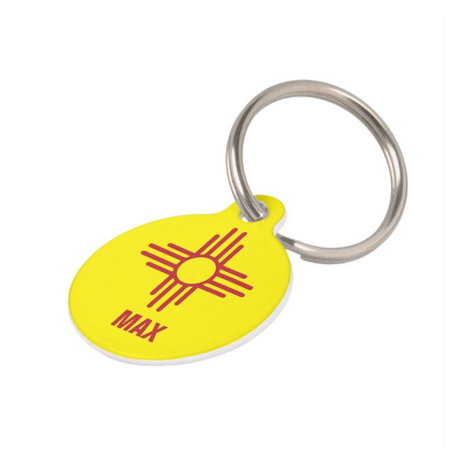 Médaillon Pour Animaux Symbole Zia Étiquette personnalisée pour animaux d (Côté )