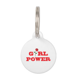 Médaillon Pour Animaux T-shirt Girl Power - Femmes féministes fantastique
