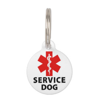 Médaillon Pour Animaux Tag de chien de service