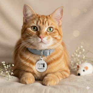 Médaillon Pour Animaux Tag de chien personnalisé chat   Je suis perdu App