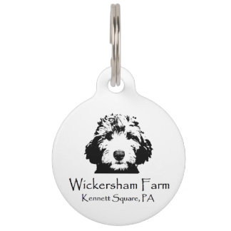 Médaillon Pour Animaux Tag de gros animal de compagnie de la ferme Wicker