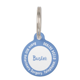 Médaillon Pour Animaux Tag de nom de chien à personnaliser