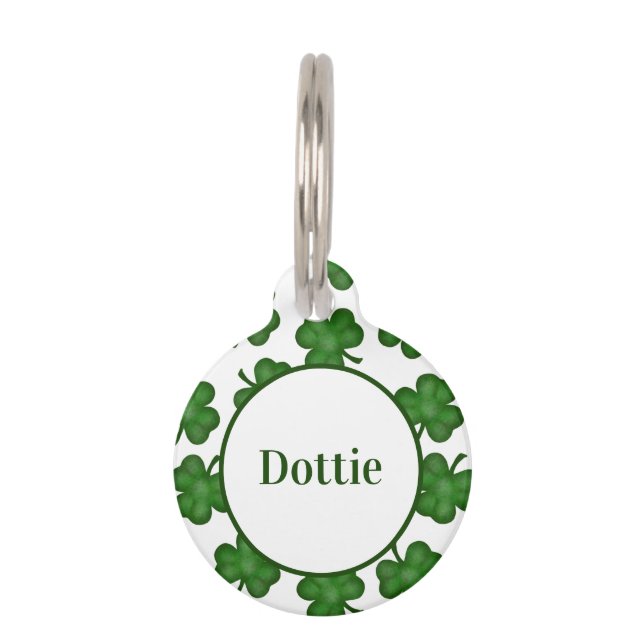 Médaillon Pour Animaux Tag d'ID animal de compagnie personnalisé (Devant)