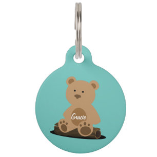Médaillon Pour Animaux Tag d'identification de l'animal de compagnie Tedd