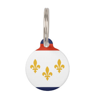 Médaillon Pour Animaux Tag Drapeau de la Nouvelle-Orléans, Louisiane Pet