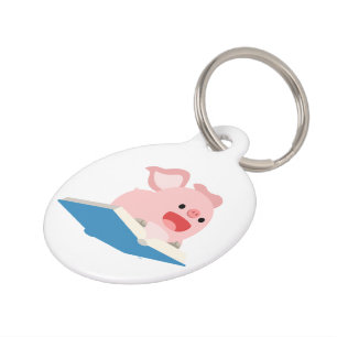 Médaillon Pour Animaux Tag du livre volant et du dessin animé du chien de