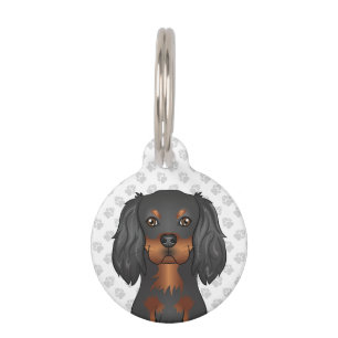 Médaillon Pour Animaux Tan et noir Cavalier King Charles Spaniel Head