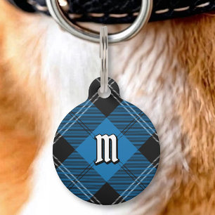 Médaillon Pour Animaux Tartan de chasse bleu du clan Ramsay