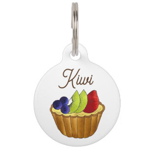 Médaillon Pour Animaux Tarte aux fruits Kiwi tarte aux fraises pâtisserie