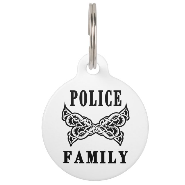 Médaillon Pour Animaux Tatouages de famille de police (Devant)