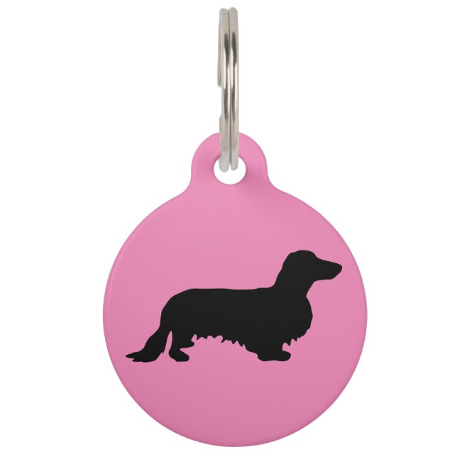Médaillon Pour Animaux Teckel à longs poils - Silhouette 1 (Devant)