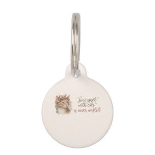 Médaillon Pour Animaux Temps Passé Avec Des Chats Mignon Dessin Aquarelle
