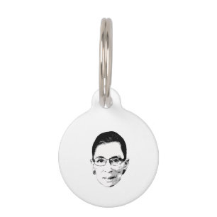 Médaillon Pour Animaux Tête de Ruth Bader Ginsburg