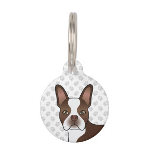 Médaillon Pour Animaux Tête et pattes de chien de dessin animé Terrier de