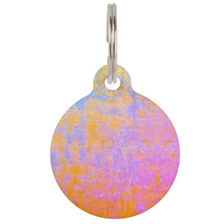 Médaillon Pour Animaux texture peinte dans des couleurs de coucher de sol