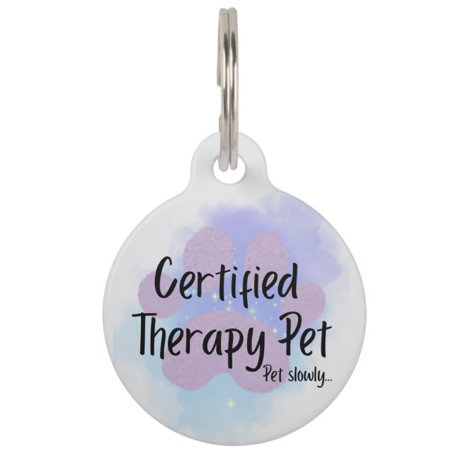 Médaillon Pour Animaux Thérapie certifiée Soutien émotionnel pour animaux (Devant)