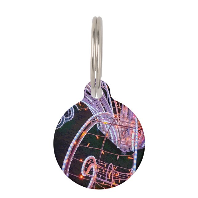 Médaillon Pour Animaux Tourbillon rose (Devant)