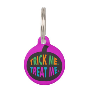 Médaillon Pour Animaux Trick Me Traite, Halloween Multi-Couleur