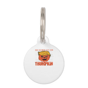 Médaillon Pour Animaux Trumpkin Usa Rendre Halloween super encore drôle