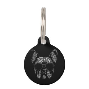 Médaillon Pour Animaux Typographie Bouledogue Français