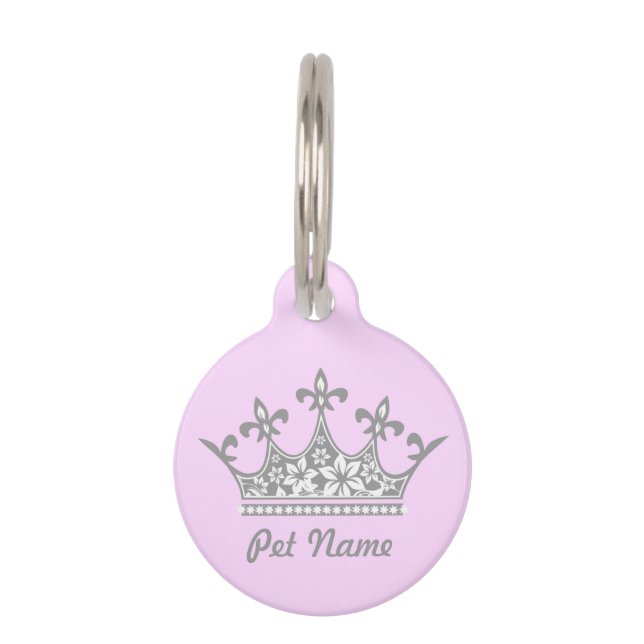 Médaillon Pour Animaux Une princesse d'une étiquette d'animal familier (Devant)