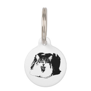 Médaillon Pour Animaux Vector Tag, Meow Flair