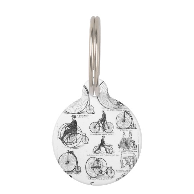 Médaillon Pour Animaux Vélo à grande roue Penny Farthing (Devant)