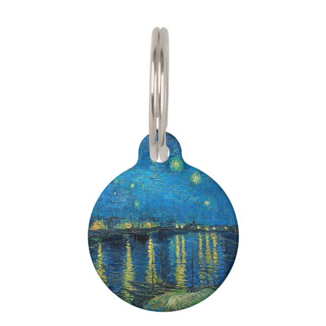 Médaillon Pour Animaux Vincent Van Gogh Starry Night Over the Rhone (Devant)