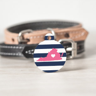 Médaillon Pour Animaux Virginia Heart