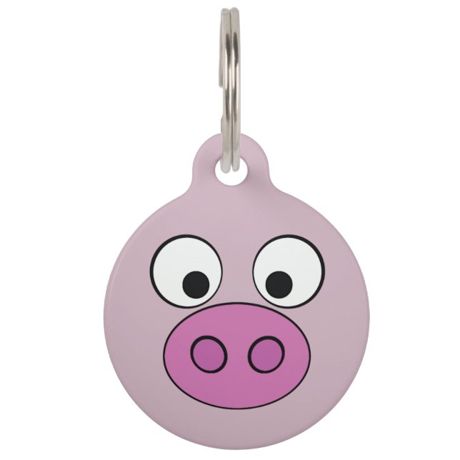 Médaillon Pour Animaux Visage porcin (Devant)