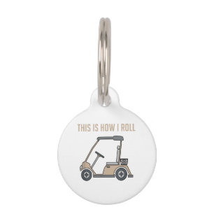 Médaillon Pour Animaux Voici comment je roule Golf Panier Funny Golfers