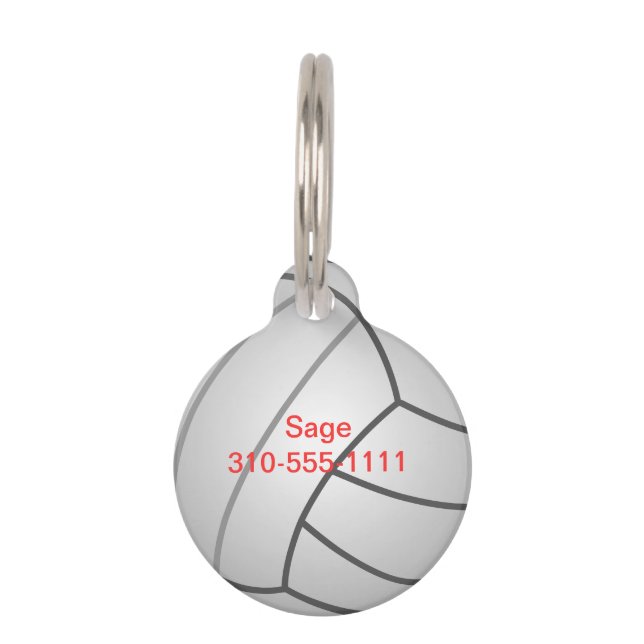 Médaillon Pour Animaux Volley-ball (Devant)