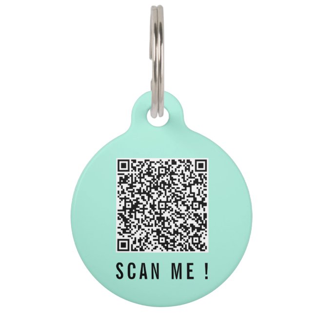 Médaillon Pour Animaux Votre information de scan de code QR Tag d'identif (Devant)