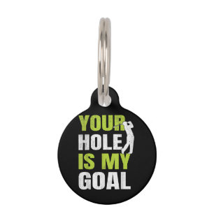 Médaillon Pour Animaux Votre trou est mon objectif - Joueur de golf humou