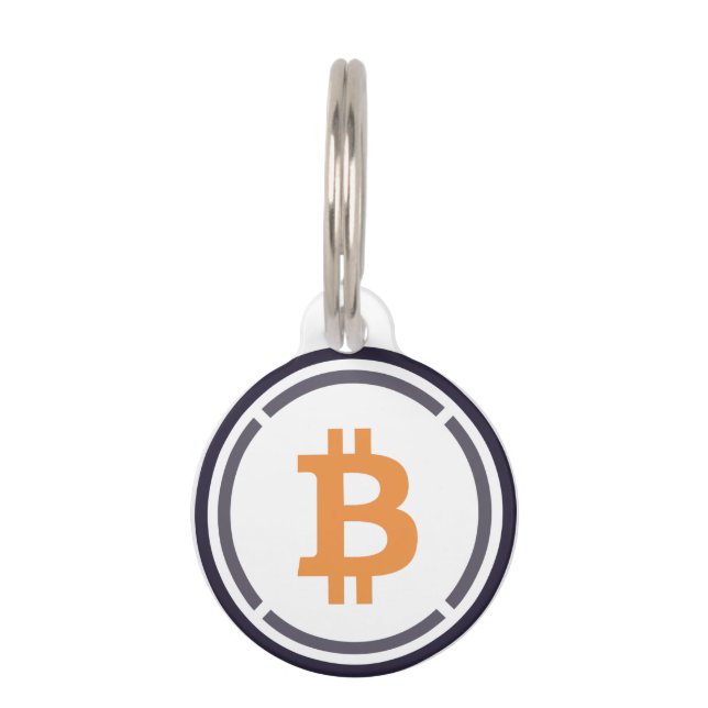 Médaillon Pour Animaux WBTC Bitcoin enveloppé (Devant)