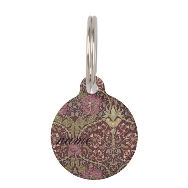 Médaillon Pour Animaux William Morris, Honeysuckle, floral. motif, art (Devant)