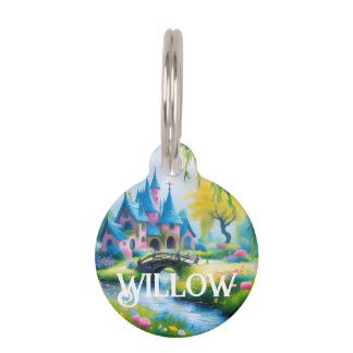 Médaillon Pour Animaux Willow Fantasy Art Castle Willow Tree Personalized