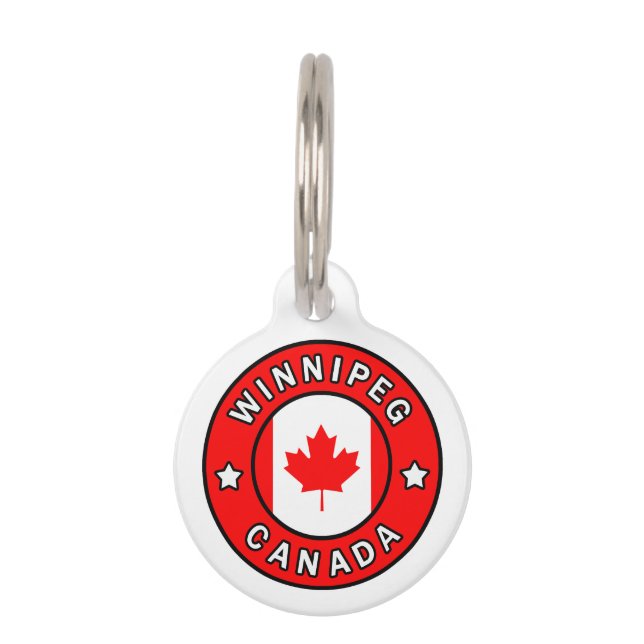 Médaillon Pour Animaux Winnipeg Canada (Devant)
