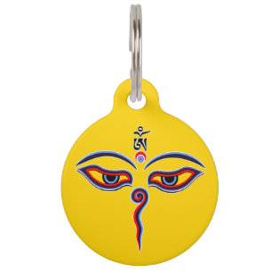 Médaillon Pour Animaux Yeux de sagesse du Bouddha - Yeux du temple de Bod