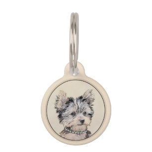 Médaillon Pour Animaux Yorkshire Terrier Puppy Peinture Chien original