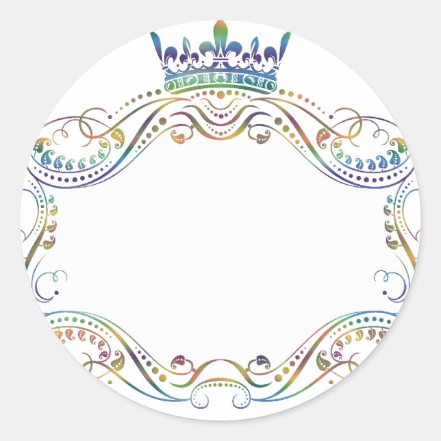 Médaillon royal avec Stickers Couronne (Devant)