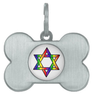 Médaillons Pour Animaux Domestiques Arc-en-ciel de recouvrement Zazzle.png d'étoile de