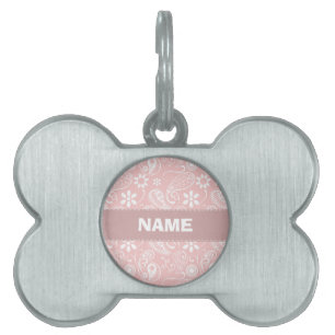 Médaillons Pour Animaux Domestiques Baby Pink Paisley