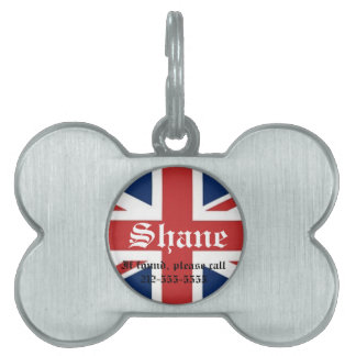 Médaillons Pour Animaux Domestiques Balise Chien du drapeau britannique