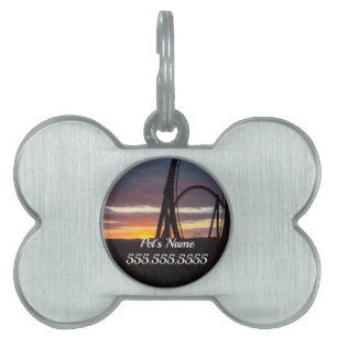 Médaillons Pour Animaux Domestiques Balise Coucher de soleil sur animal de compagnie W