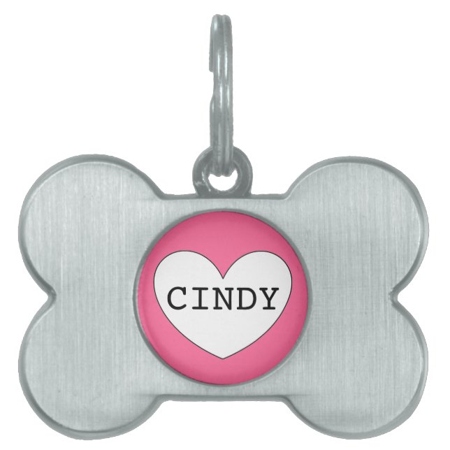 Médaillons Pour Animaux Domestiques ❤️ balise de familier CINDY par dalDesignNZ (Devant)