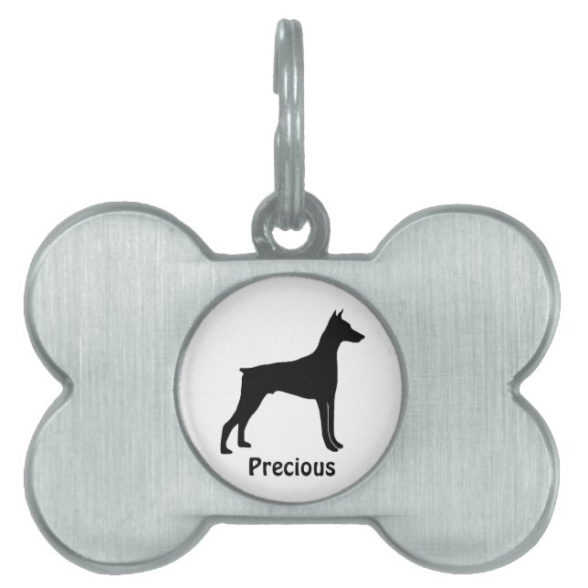 Médaillons Pour Animaux Domestiques Balise Doberman Pinscher Chien personnalisée (Devant)